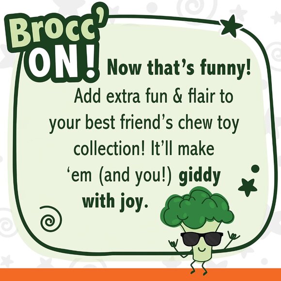 Broccoli Power Chew Toy for Dogs, Dog Toys for Aggressive Chewers, Bacon & Chees - Picture 4 of 14